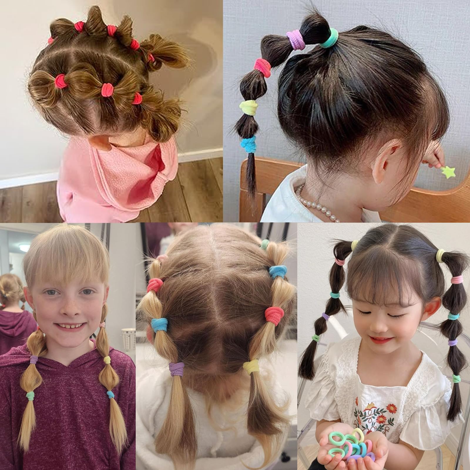 BlueZOO toddler hair ties suitable for sensitive scalps and gentle daily use.