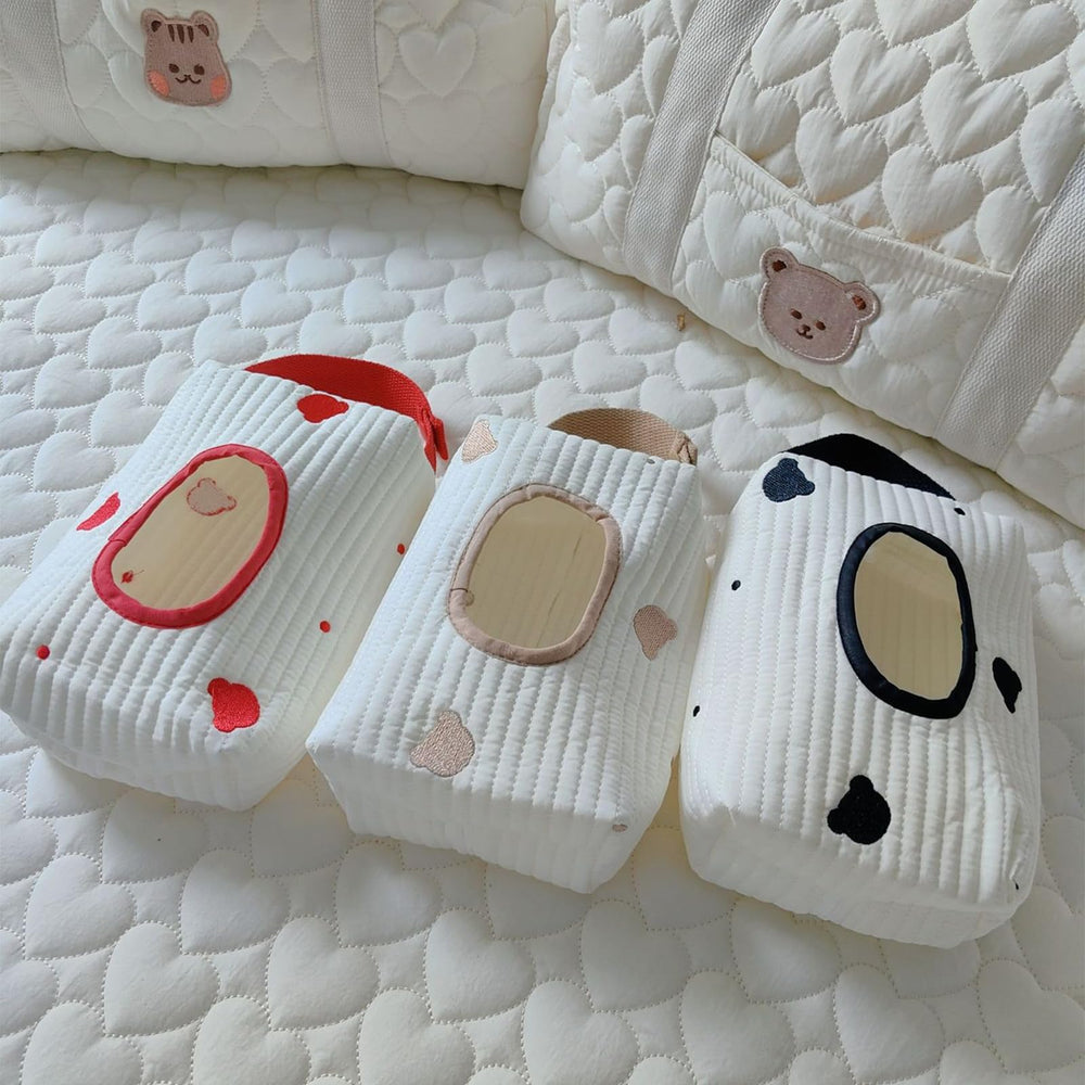 BLULILY bear embroidery design adds charm to baby gear.