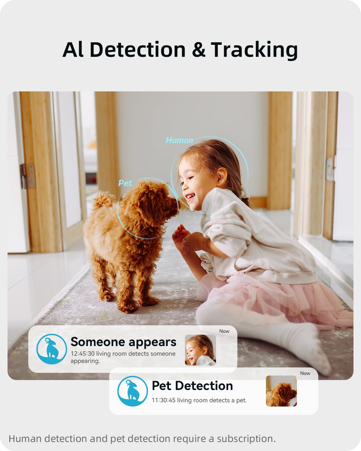 Blurams App offers four-camera multi-view for monitoring multiple rooms.