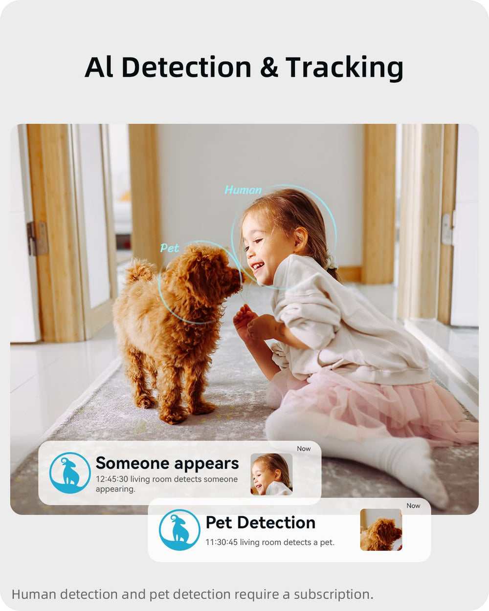 Blurams App offers four-camera multi-view for monitoring multiple rooms.