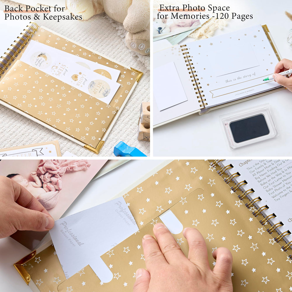BLUSHY BABY golden corners protecting edges and preserving keepsakes.
