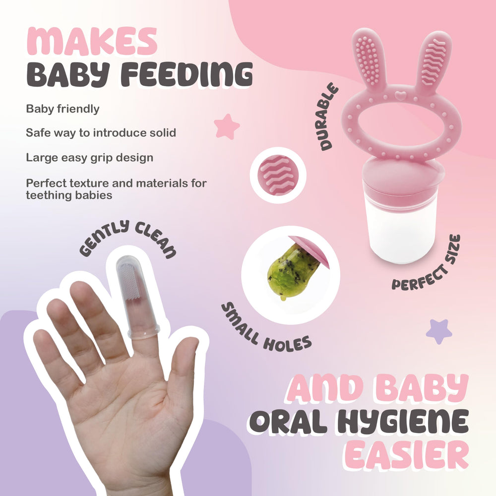 Bluubi silicone spoon and fork set with soft edges for gums