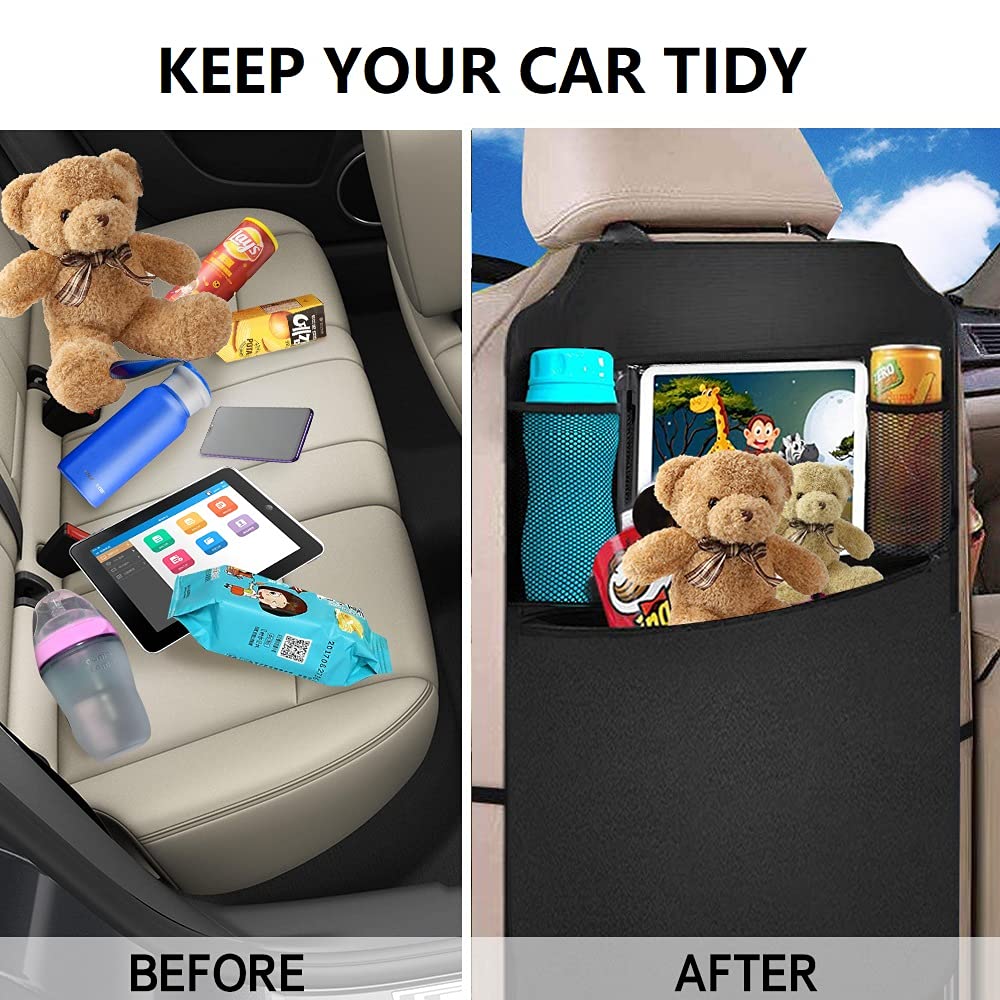 BLYPHOO backseat organizer with three straps ensures secure fit.