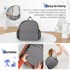 BNAKKON portable bassinet blue mosquito net, breathable shelter for outdoor naps