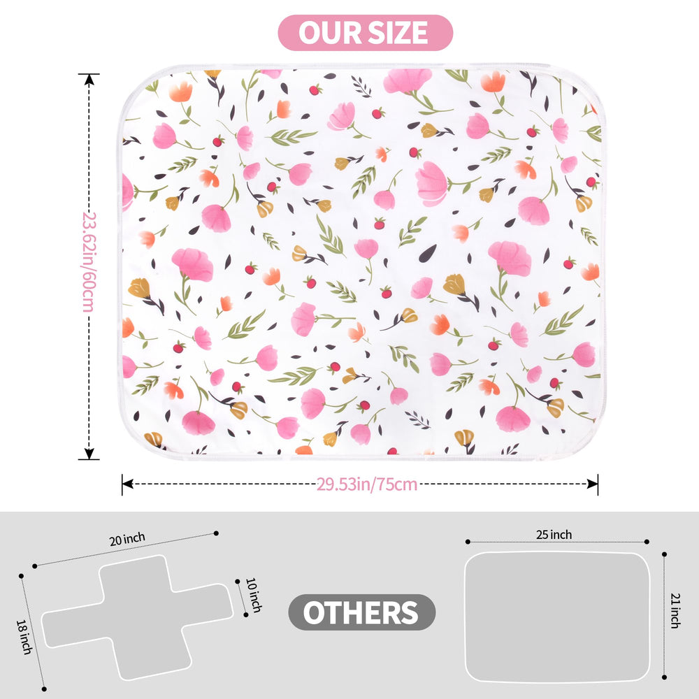 Bnditeu change mat purple flower design for baby changes.