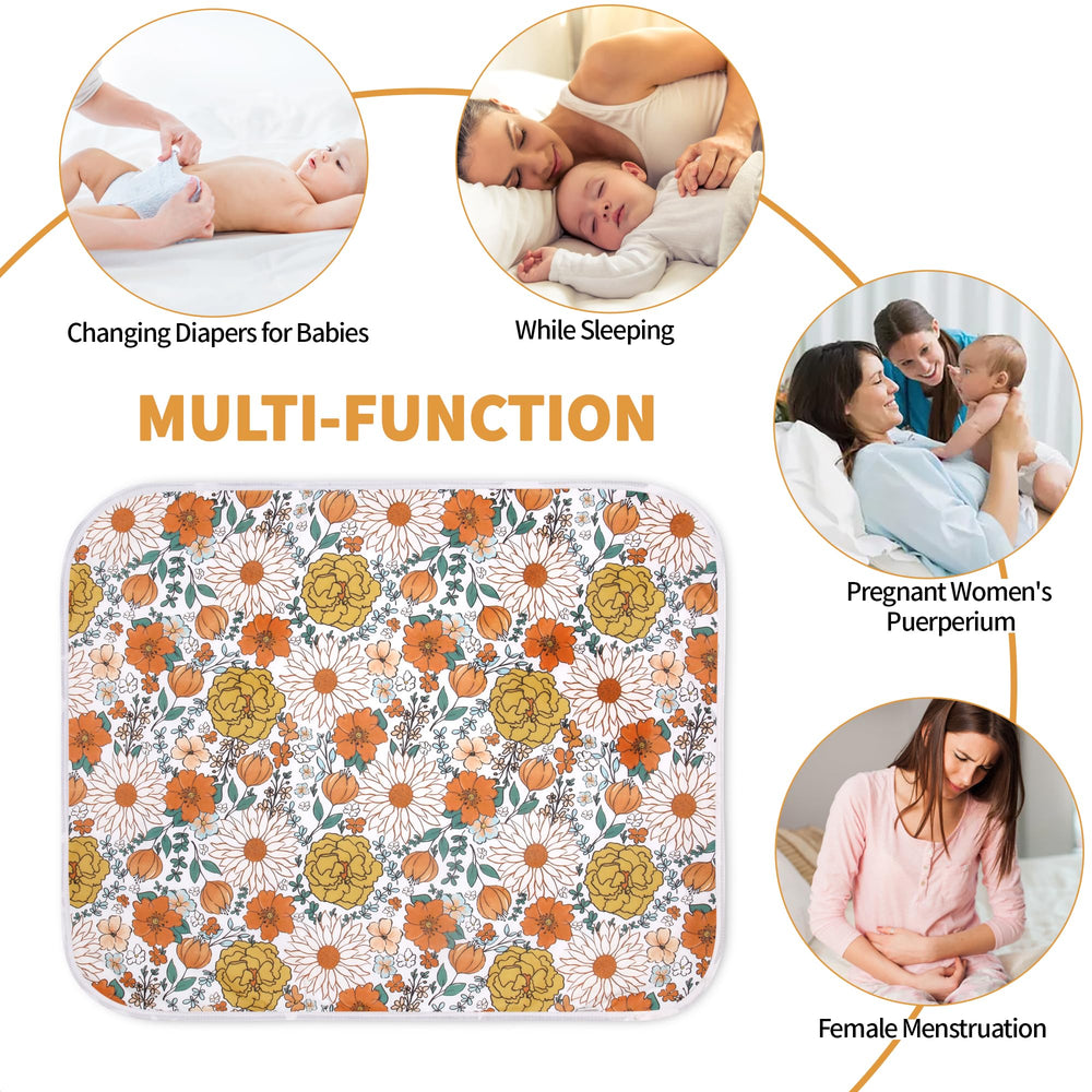 Bnditeu Daisy Flower Change Pad portable for car travel and on-the-go use