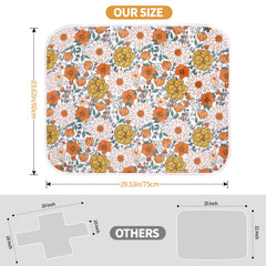 Bnditeu Daisy Flower Change Pad folded compact for easy carrying in a diaper bag