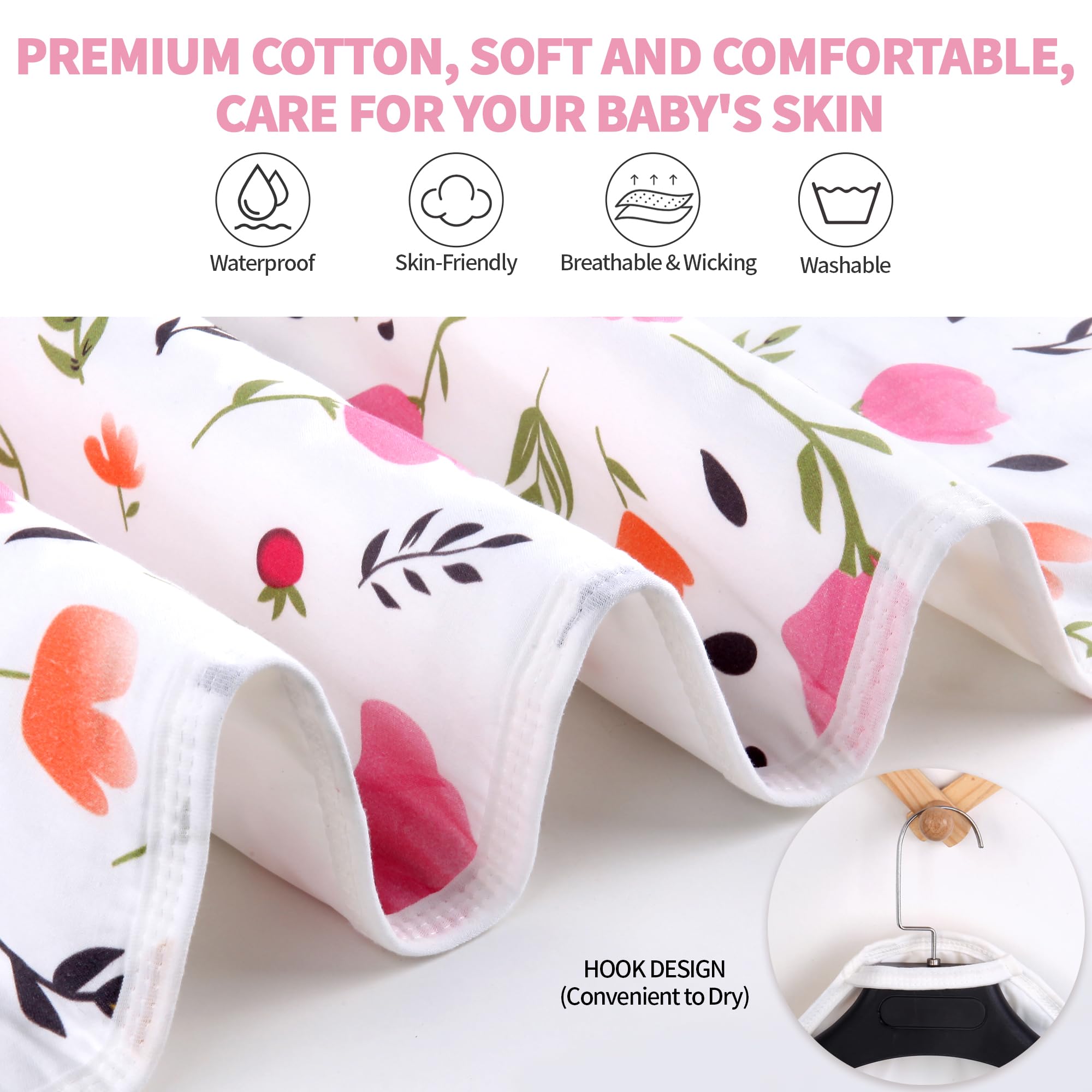 Bnditeu three-layer absorbent change mat highlights layers and softness.