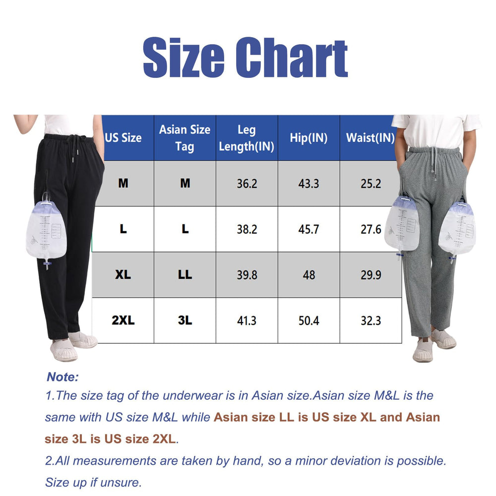 BNOKRTEP catheter leg bag pants machine washable for repeated use and easy care.