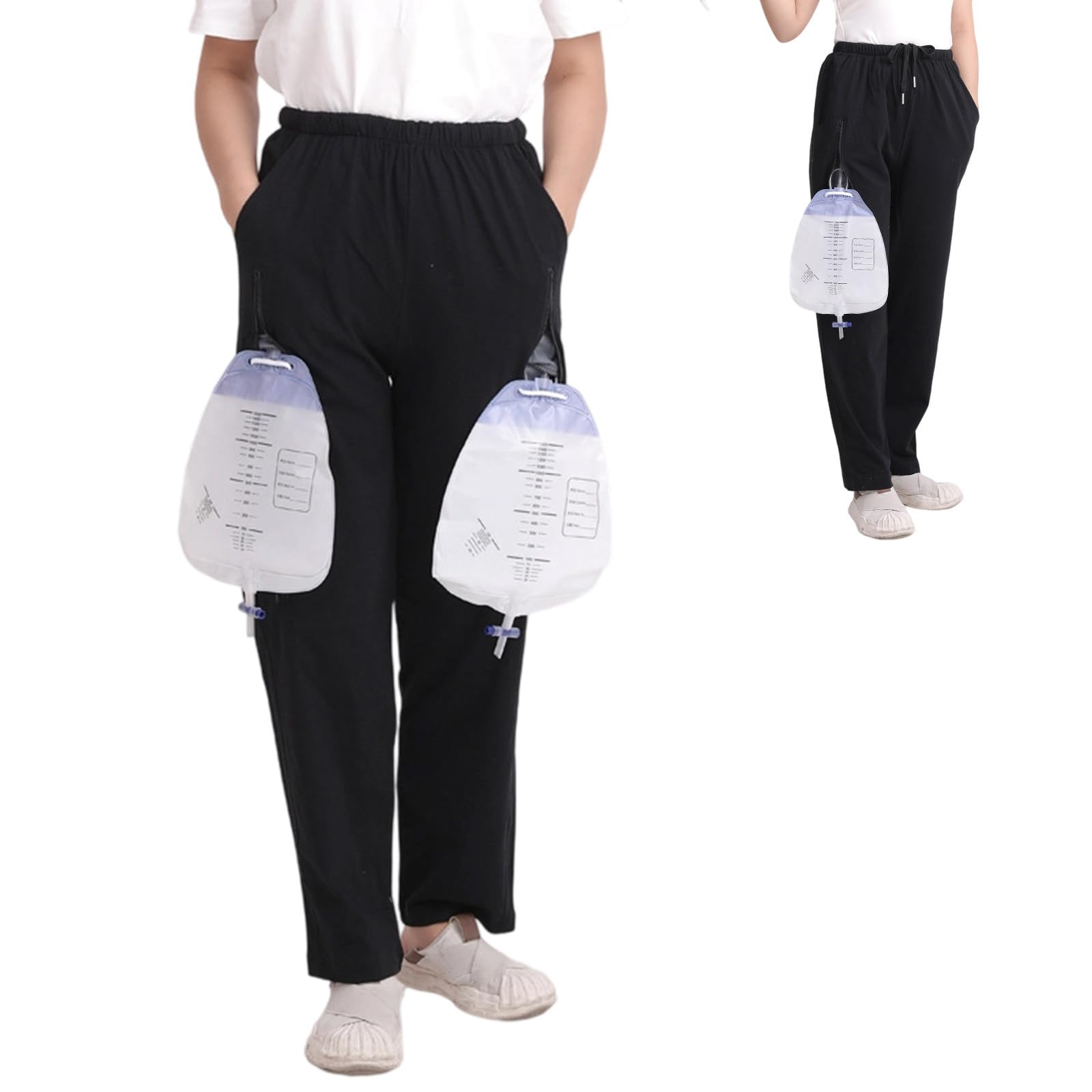 BNOKRTEP catheter leg bag pants overview emphasizes discreet, comfortable daily wear.