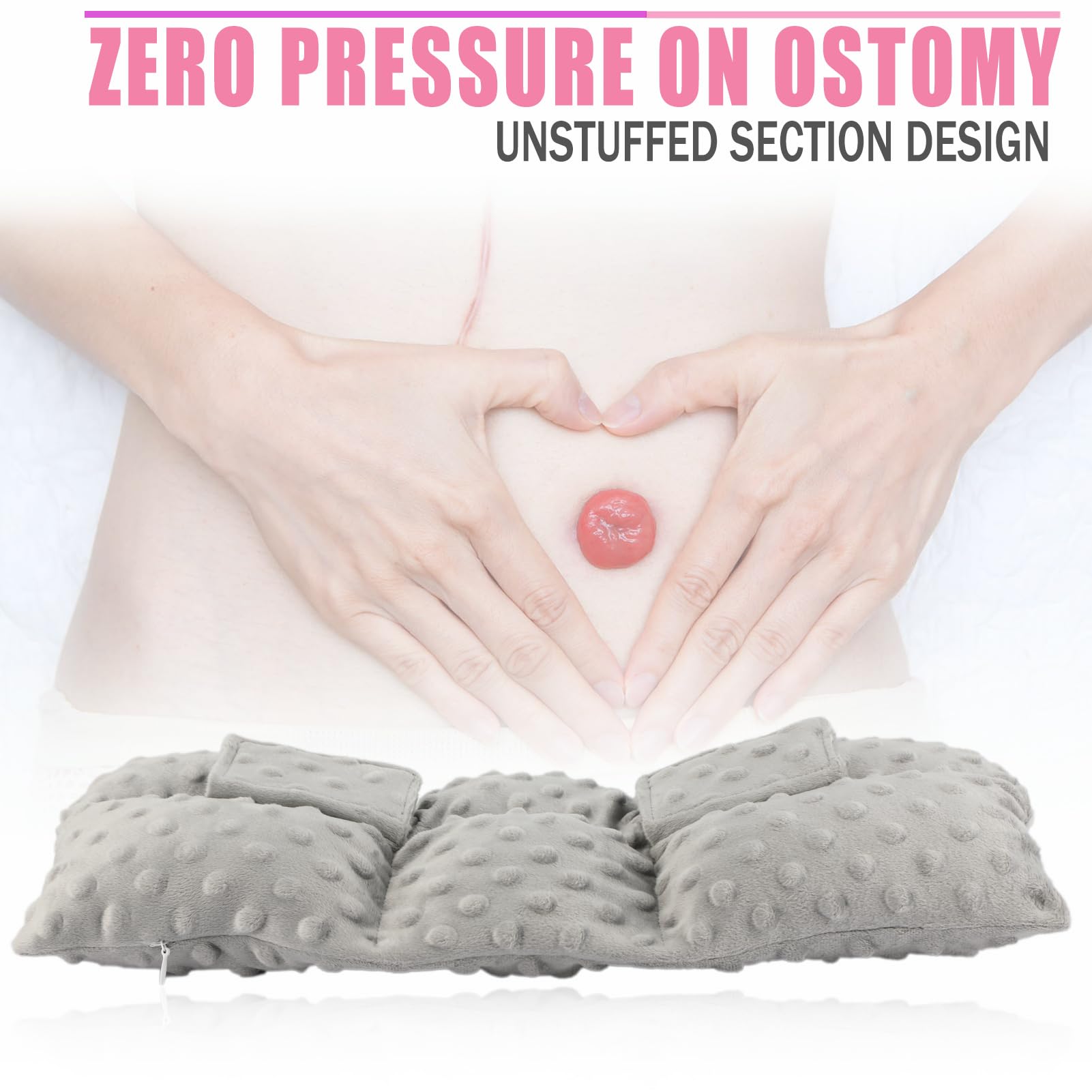 BNRendles Stoma shield pillow protects the ostomy pouch during travel
