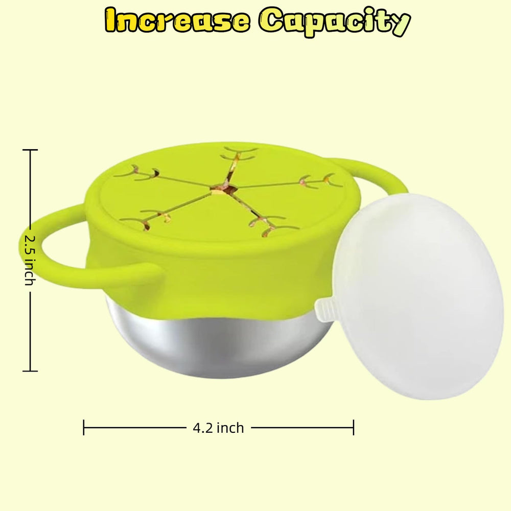 Large 13.5oz capacity toddler snack container.
