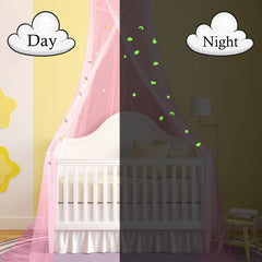 Boao pink bed canopy in a bright kids room creates a cozy focal point.