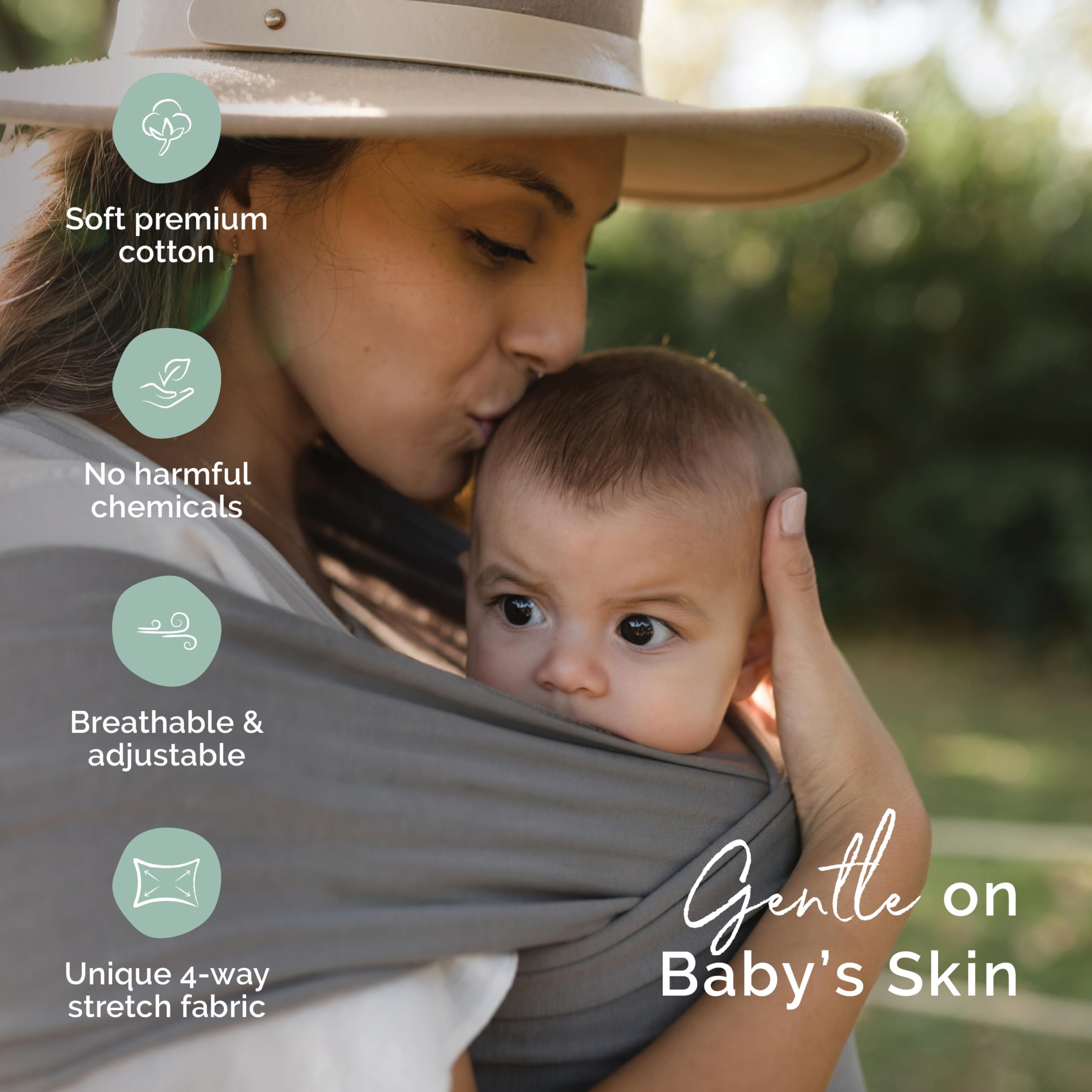 Boba Baby Wrap Grey is machine washable and dryer safe.