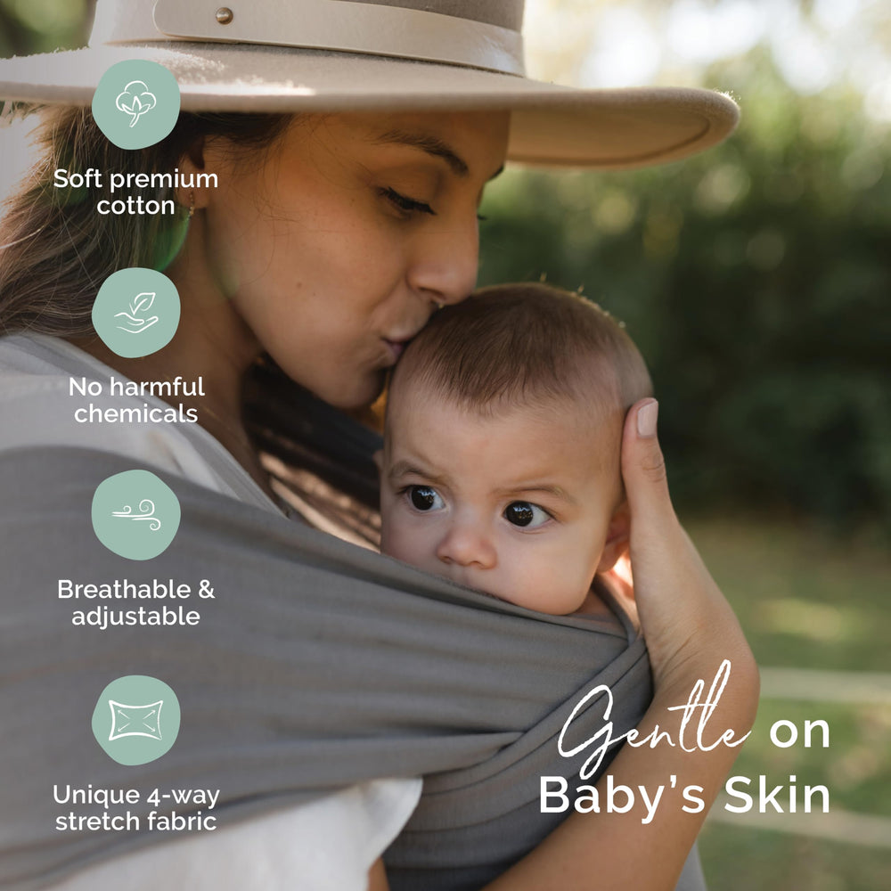 Boba Baby Wrap Grey is machine washable and dryer safe.