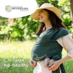 Boba Baby Wrap Serenity Rainforest hands-free convenience during kitchen tasks and errands