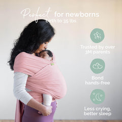 Boba Baby Wrap Original newborn snuggle demonstrating secure, cozy hold.