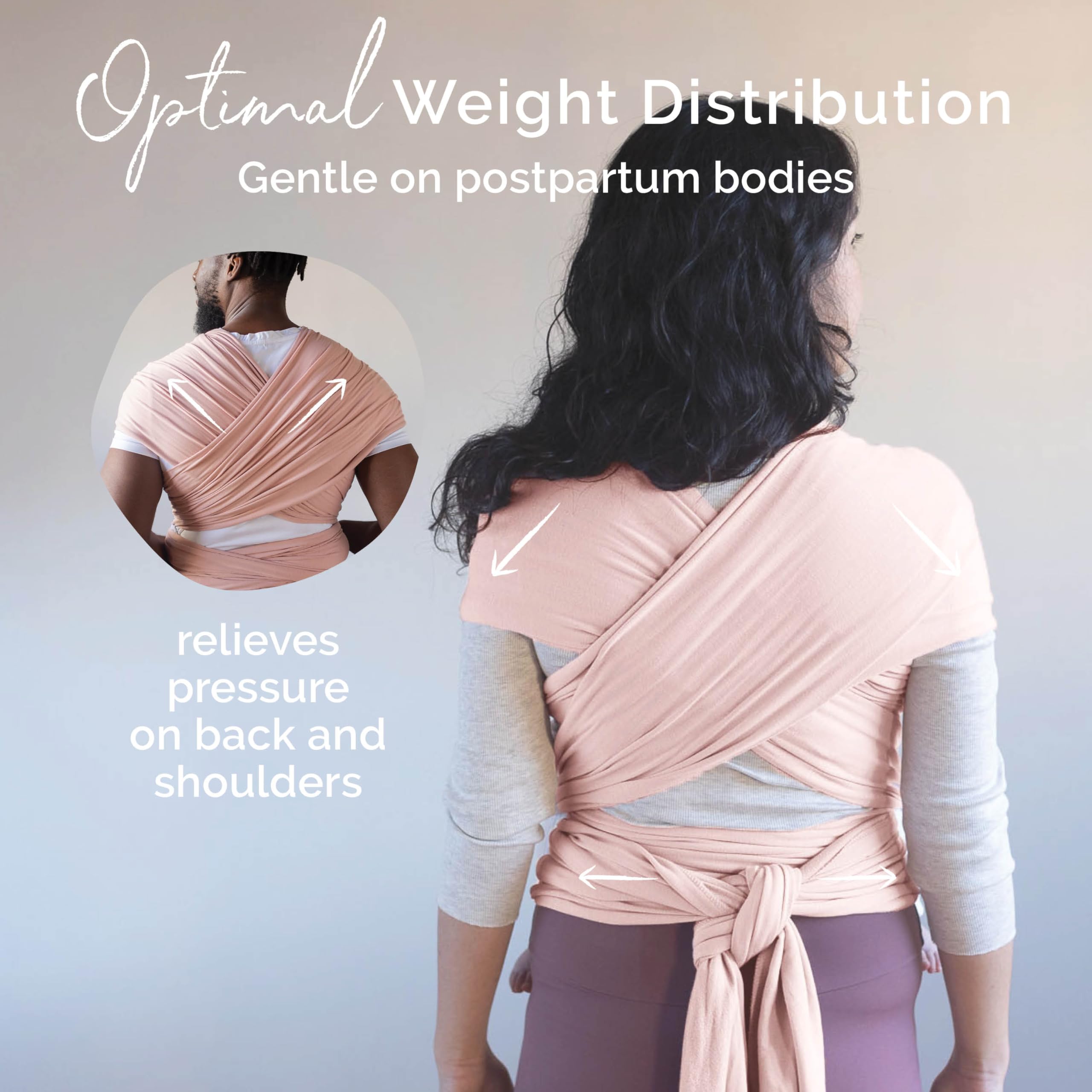 Boba Baby Wrap Original one-size-fit design adapts to most caregivers.