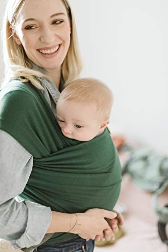 Boba Baby Wrap Serenity Rainforest color enhances natural, snug carrying