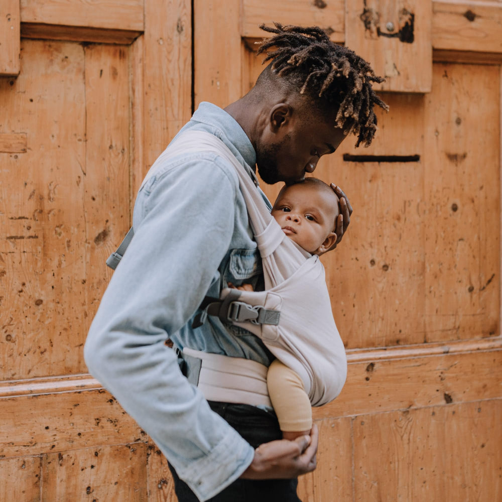 Boba Bliss breathable fabric maintains comfort for parent and child.