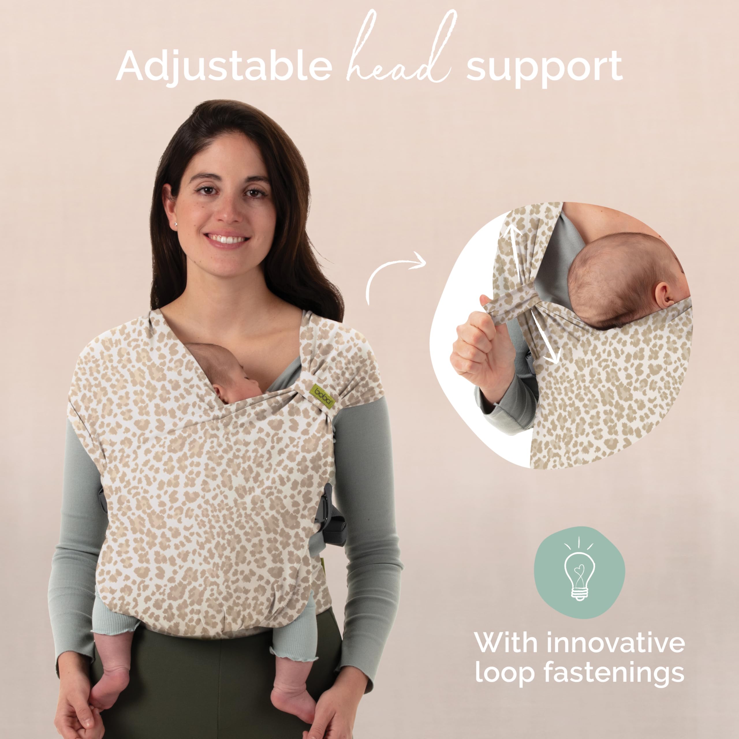 Gathered-seat design supports natural leg posture for growing infants.