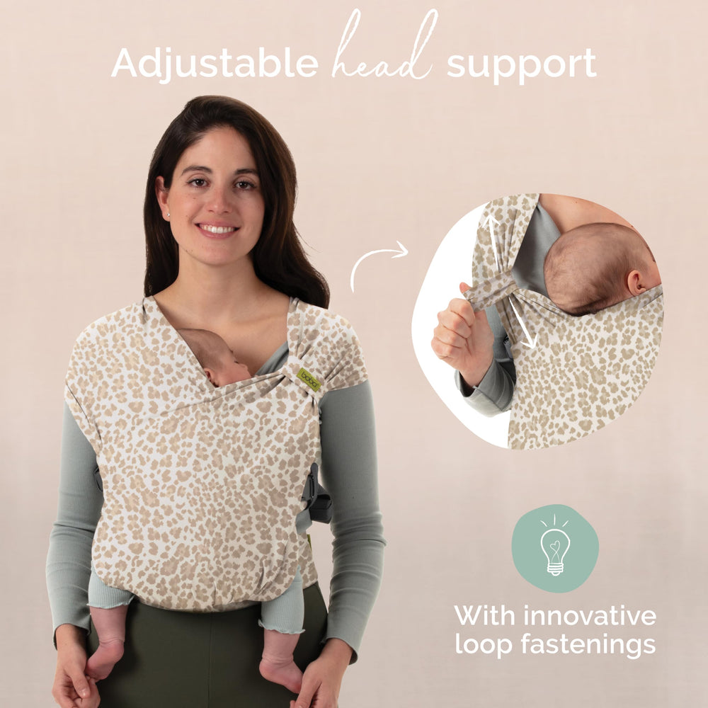 Gathered-seat design supports natural leg posture for growing infants.