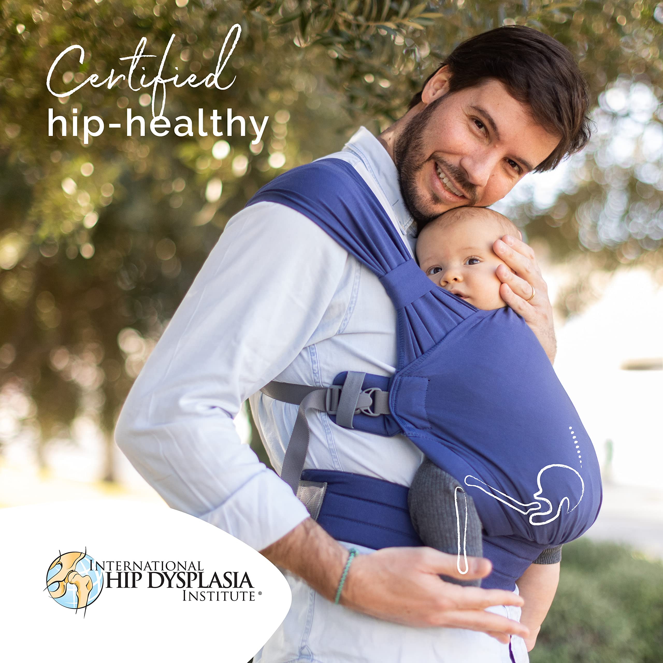 Boba Bliss navy blue fabric is breathable and easy to care for
