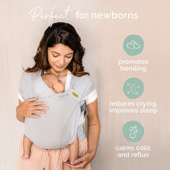 Boba Bliss newborn in carrier shows snug, close bonding.
