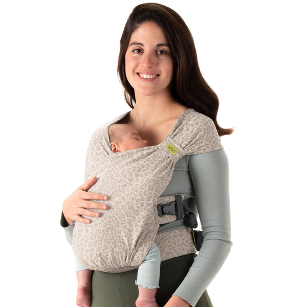 Boba Bliss prewrapped carrier buckle enables quick, secure setup for busy parents.