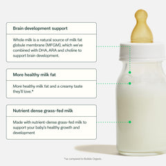 Bobbie grass-fed cows image emphasizing high-quality ingredients.
