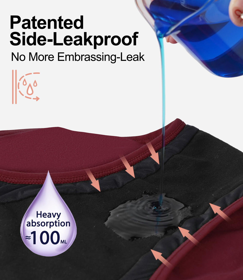 Bobelle Wear Leak Guard 2.0 detail shows extended front-to-back coverage