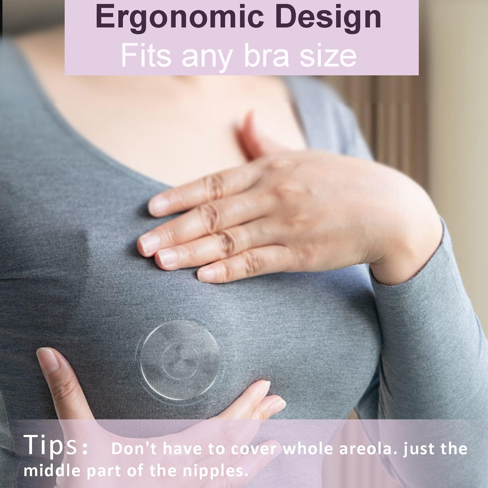 Boboduck Ergonomic silver design fits various breast sizes for comfort