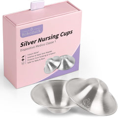 Boboduck Original Silver Nursing Cups nipple shields protect sore nipples during feeding