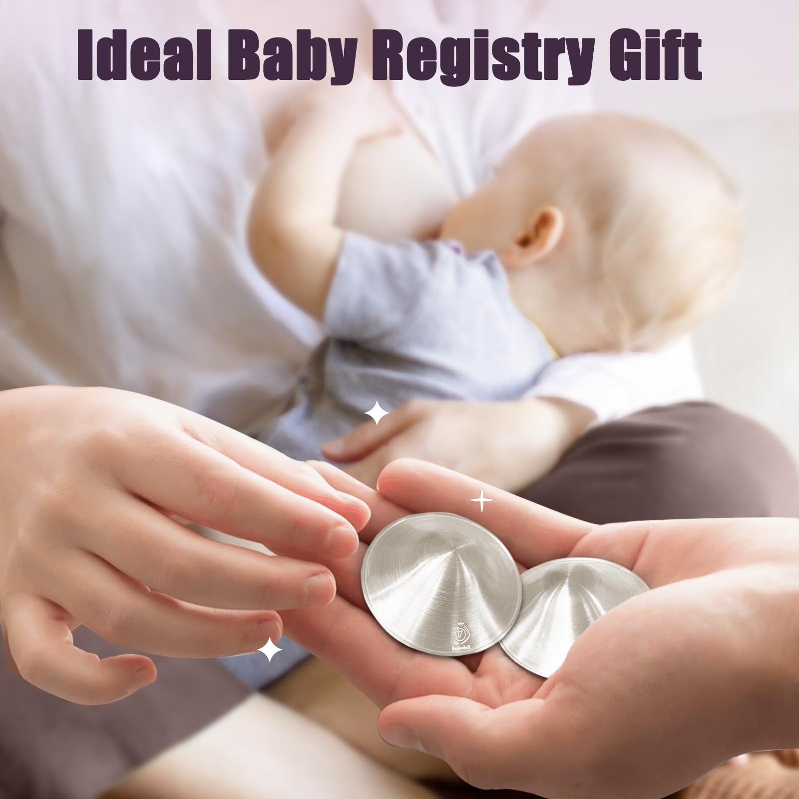 Boboduck Silver Nursing Cups with simple care instructions for daily reuse.