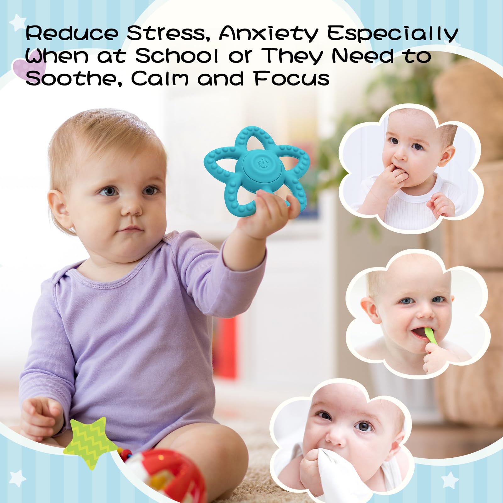 BOBOKA vibrating sensory chew toy green compact travel companion for on-the-go support.