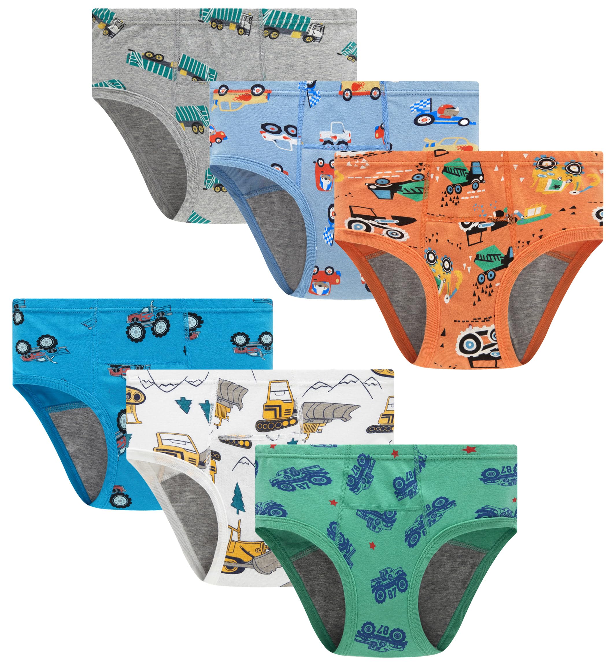 Boboking trainer underwear with truck prints, comfortable fit for toddler potty training.