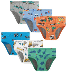 Boboking trainer underwear with truck prints, comfortable fit for toddler potty training.