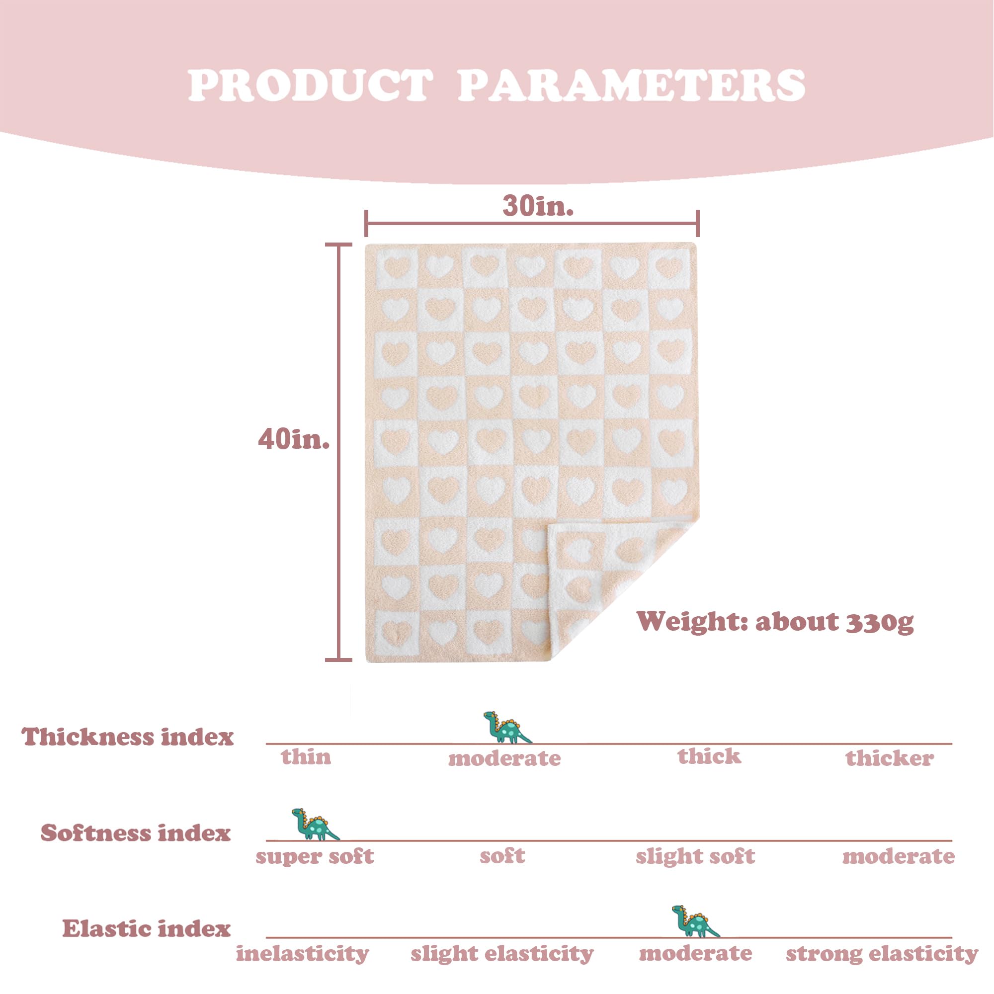 BOBOYOYO blanket 30x40 inches provides generous coverage for naps
