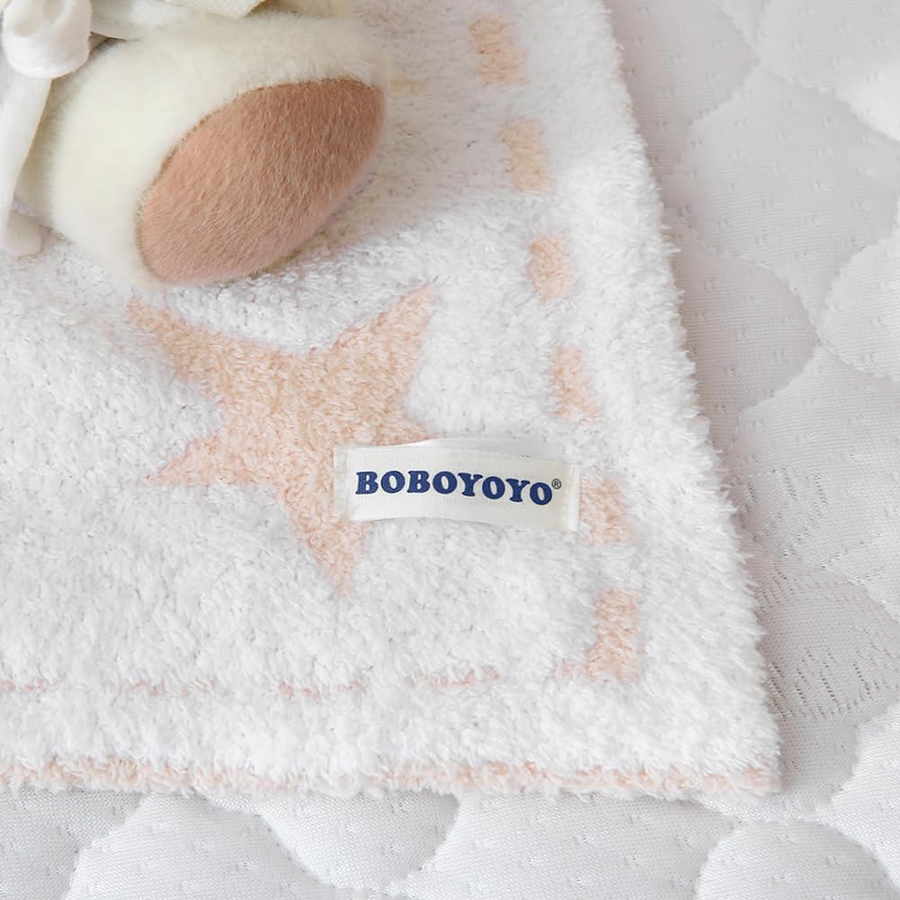 BOBOYOYO machine washable plush blanket maintains softness after washes