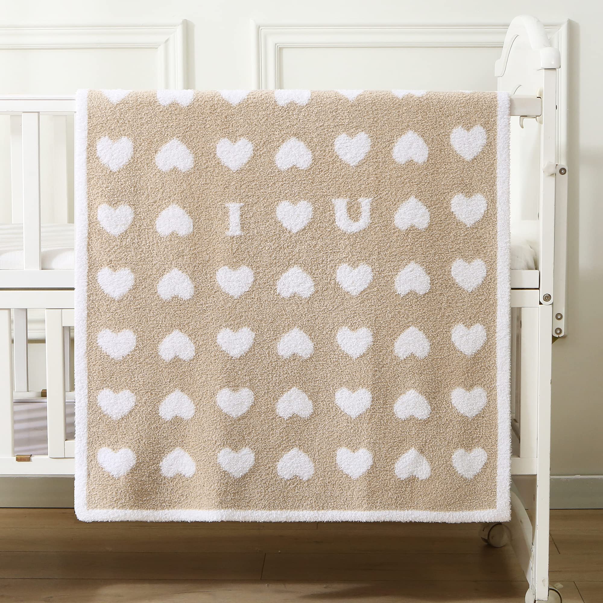 BOBOYOYO plush blanket with elephant design, soothing crib time and snuggle moments.