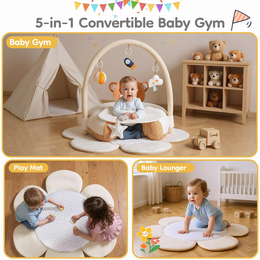 BOBPUL bear-design seat with learning toys promoting early exploration