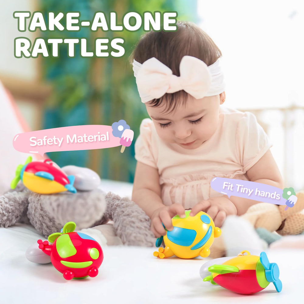 BOBXIN removable rattle pendant doubles as a small toy for hands-on play.