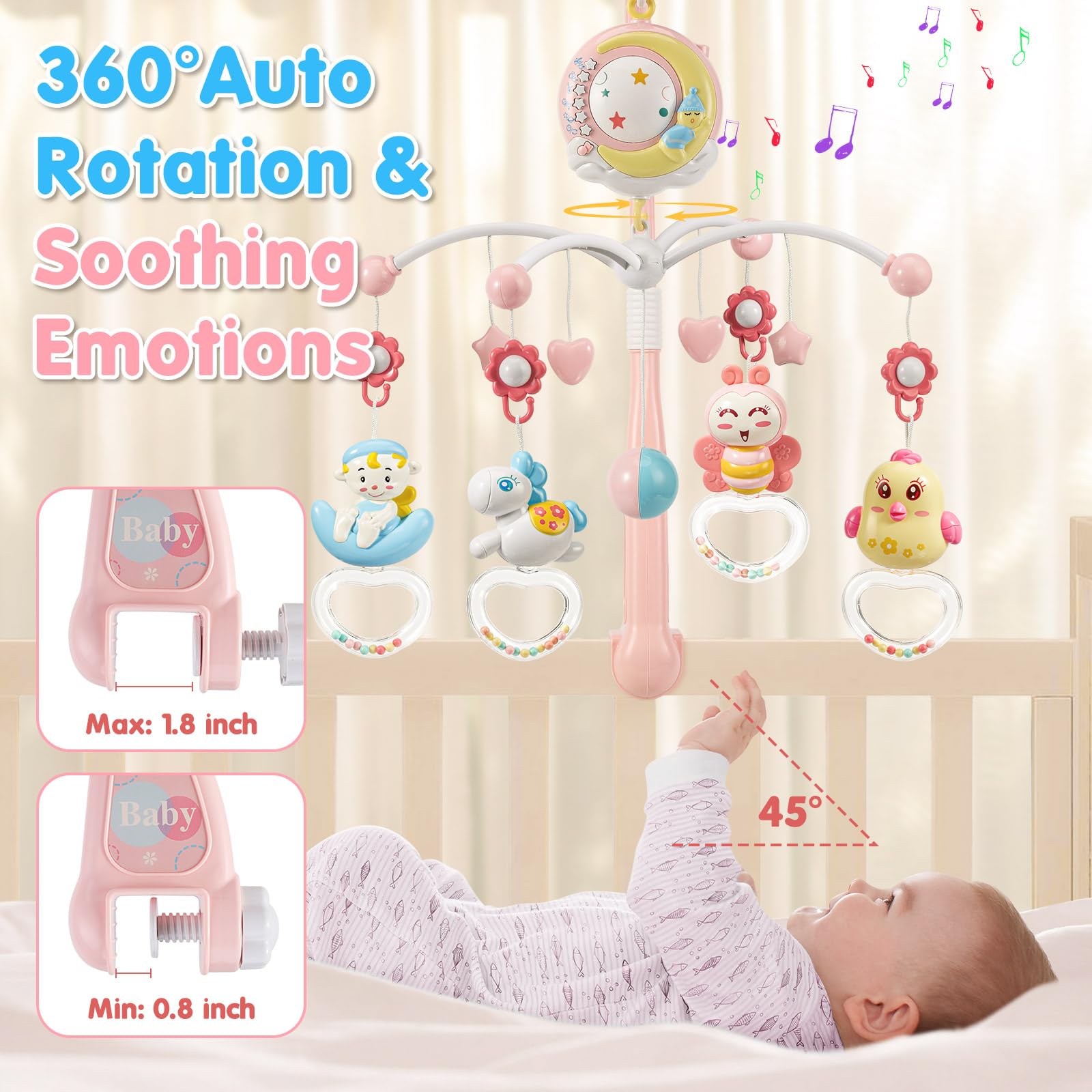BOBXIN music box remote control for convenient operation from bed