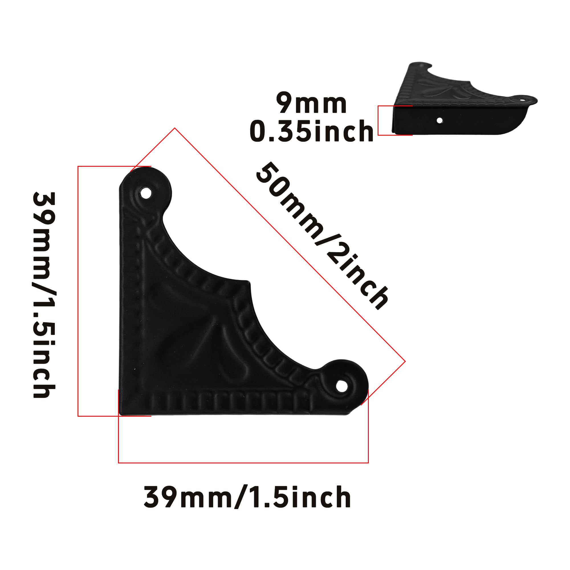 Bociloy antique black cabinet edge guards shield corners while adding refined decor.