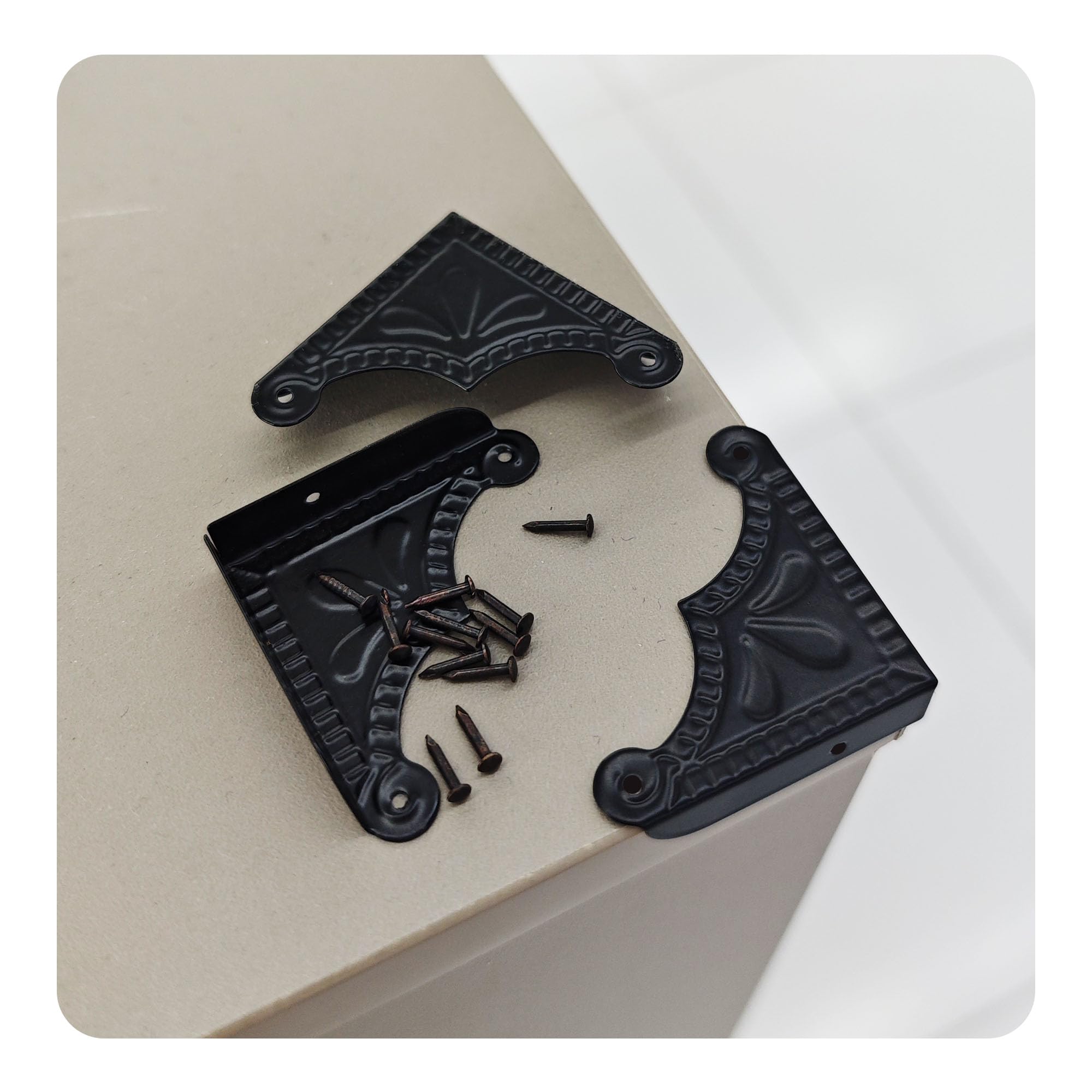 Bociloy antique black desk edge protectors blend durability with style.