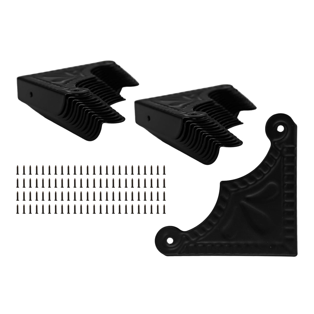 Bociloy 24Pcs antique black jewelry box corner guards protect edges with elegant style.