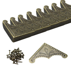 Bociloy bronze corner guards add subtle protection to boxes and furniture.