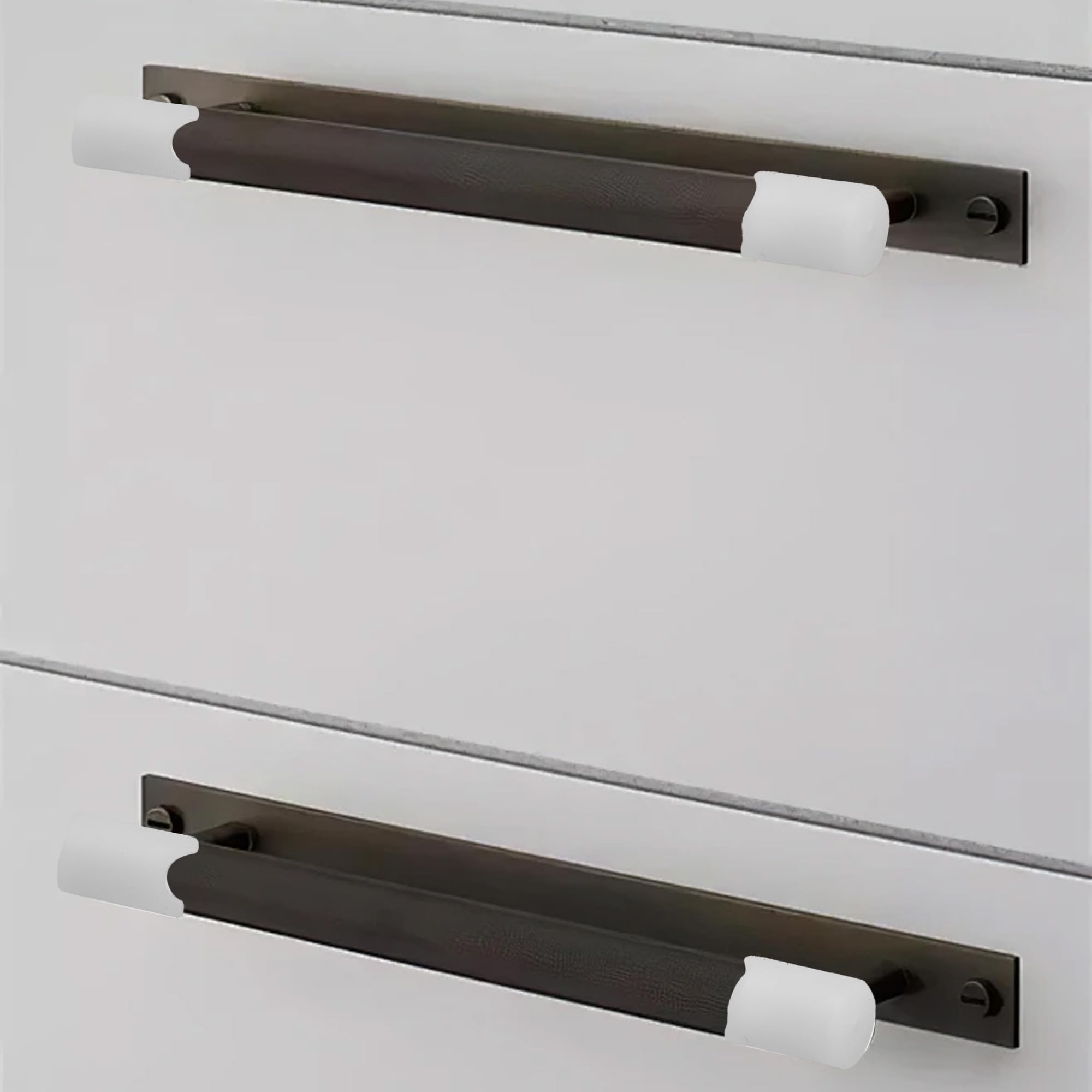 Bociloy easy-install handle protectors fit most cabinet handles.