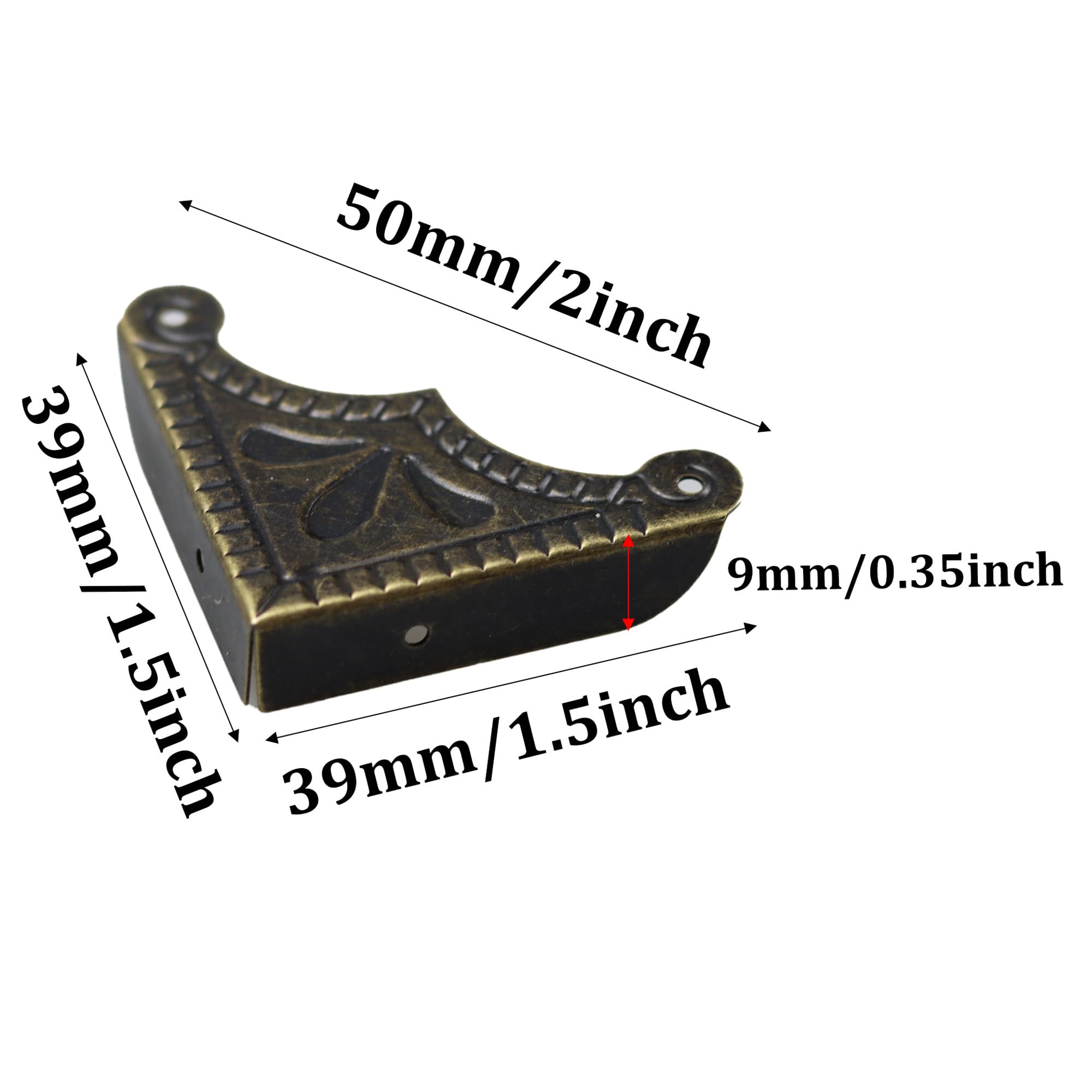 Bociloy bronze corner protectors with nails for quick secure installation