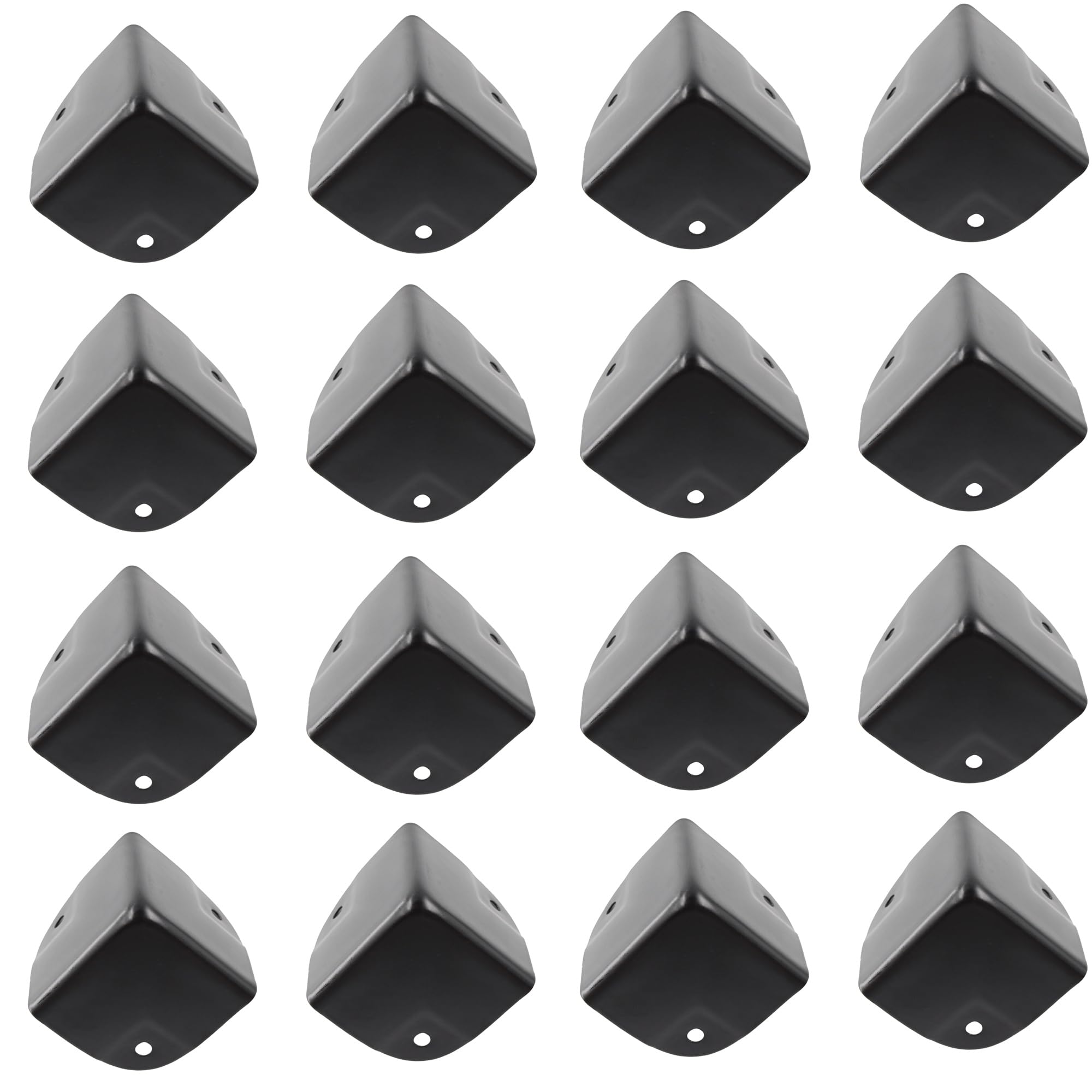 Bociloy metal corner protector 40mm black side view protects furniture corners